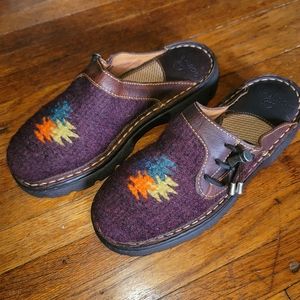 Double H Boots Brynn Saddle Blanket Clog Plum